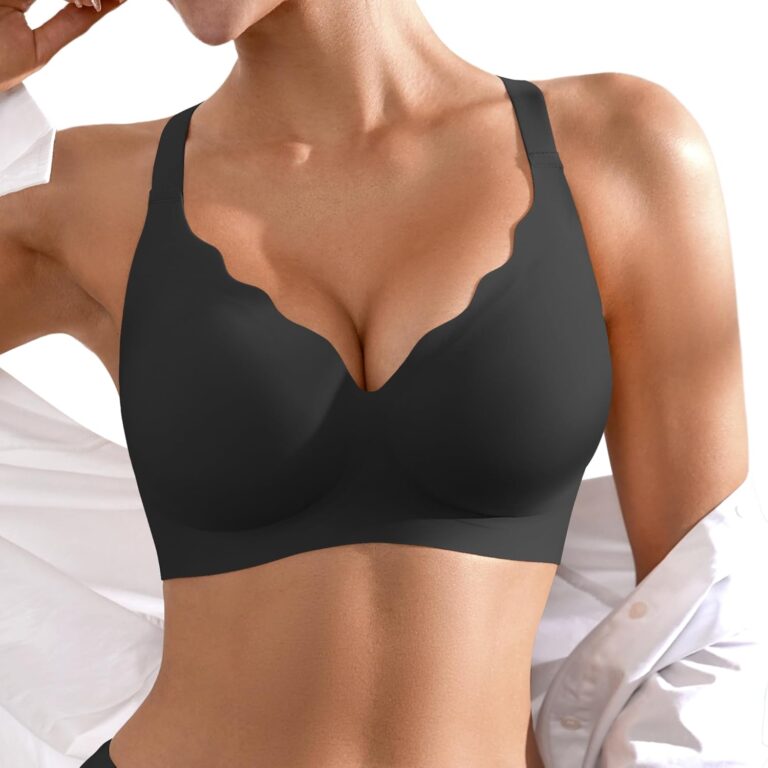 Wireless Seamless Jelly Bra for Women with Support – No Underwire Full Coverage Push Up Bras for Women